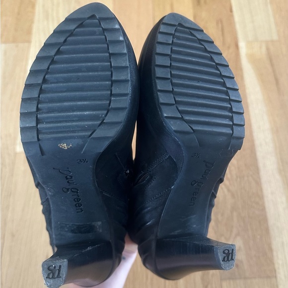 Paul Green Black Leather High Heel Bootie Size 6.5 - Picture 6 of 7